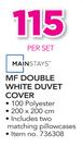 Mainstays MF Double White Duvet Cover-Per Set