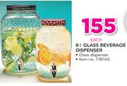 8Ltr Glass Beverage Dispenser