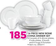 New Bone China 16 Piece Dinner Set