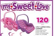 My Sweet Love 3 In 1 Large Doll Carrier-Each