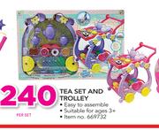 Kid Connection Tea Set And Trolley-Per Set