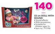 Kid Connection 33cm Doll With Sound-Each