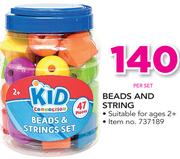 Kid Connection Beads And String-Per Set