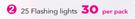 25 Flashing Lights-Per Pack