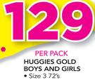 Huggies Gold Boys and Girls Size 3 - 72's Per Pack