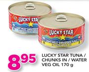 Lucky Star Tuna/Chunks In/Water Veg Oil 170gm