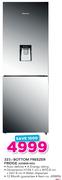 Hisense 323 Ltr Bottom Freezer Fridge With Water Sispenser 420BMI-WD