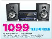 Telefunken Micro DVD Hi-Fi System TMD-400 B