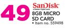 Sandisk 8GB Micro SD Card