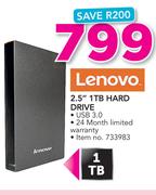 Lenovo 2.5" 1TB Hard Drive