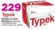 Typek Paper A4 Box 80GSM(80GSM 90)