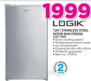 Logik 120Ltr Stainless Steel Door Bar Fridge LSD-120M