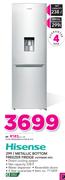 Hisense 299Ltr Metallic Bottom Freezer Fridge H299BME-WD