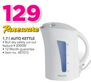 Pineware 1.7Ltr Auto Kettle