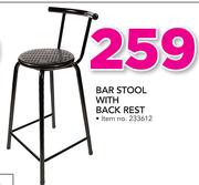 Bar Stool With Back Rest
