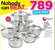 Tissolli Saphir 12 Piece Stainless Steel Cookware Set-Per Set