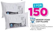 Vita Sleep Memory Foam Chip Pillows-For 2