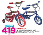 Peerless 12" Boys Or Girls BMX Bike-Each