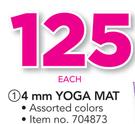 Trojan 4mm Yoga Mat Assorted Colours-Each