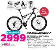 Raleigh 29" MXR Dual Suspension Mountain Bike