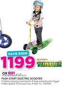Turtles Push Start Electric Scooter