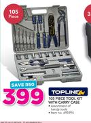 Topline 105 Piece Tool Kit With Carry case