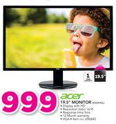 Acer 19.5" Monitor K202HQL
