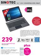 Sinotec 10.1" 2 In 1 Convertible Intel Tablet+ Modem R207(21.1 Mbpts)-On MyMeg 500 TopUp