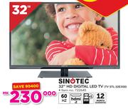 Sinotec 32" HD Digital LED TV STL-32E300