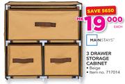 Mainstays 3 Drawer Storage Cabinet