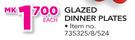 Glazed Dinner Plates-Each