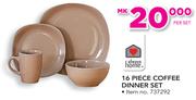 Always Home 16 Piece Coffee Dinner Set-Per Set