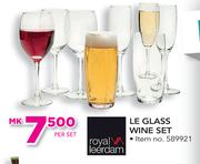 Royal LE Glass Wine Set-Per Set