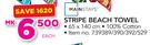 Mainstays Stripe Beach Towel-Each