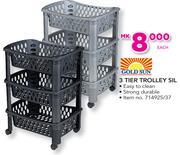 Gold Sun 3 Tier Trolley Sil-Each