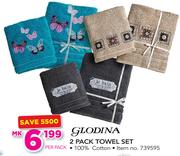 Glodina 2 Pack Towel Set-Per Pack