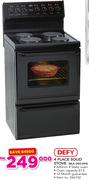 Defy 4 Plate Solid Stove BLK DSS-494