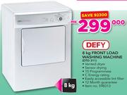 Defy 8Kg Front Load Washing Machine DTD311