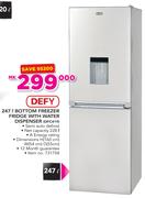 Defy 247Ltr Bottom Freezer Fridge With Water Dispenser DFC419