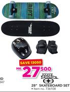 No Fear 28" Skateboard Set
