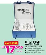 Digitime Watch And Jewellery Set-Per Set