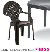 Ebony Highback Chair Black