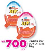 Kinder Joy Boy Or Girl-20g Each