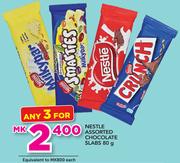 Nestle Assorted Chocolate Slabs-3x80g