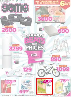 Game Zambia Stores (24 Nov - 29 Nov 2016), page 1