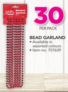 Bead Garland In Assorted Colours-Per Pack