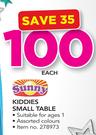 Sunny Kiddies Small Table