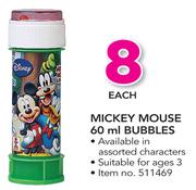 Micky Mouse 60ml Bubbles-Each