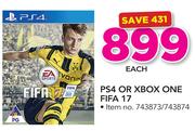 PS4 Or XBox One FIFA 17-Each