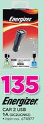 Energizer Car 2 USB 1A DC2UCN02